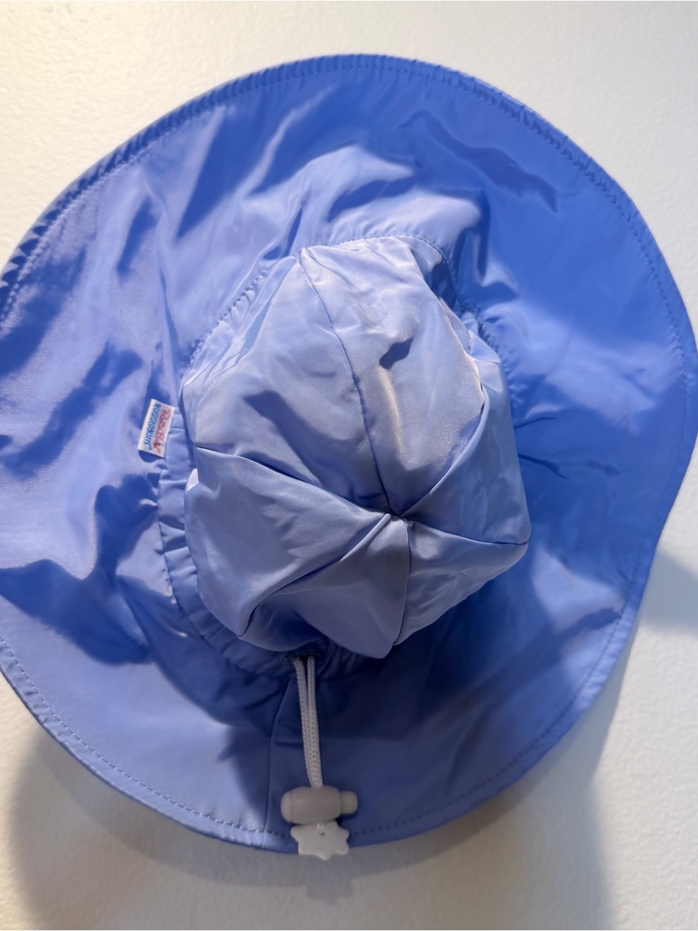 Ruffle Butts Periwinkle Wide Brim Kids Sun Hat with Chin Toggle